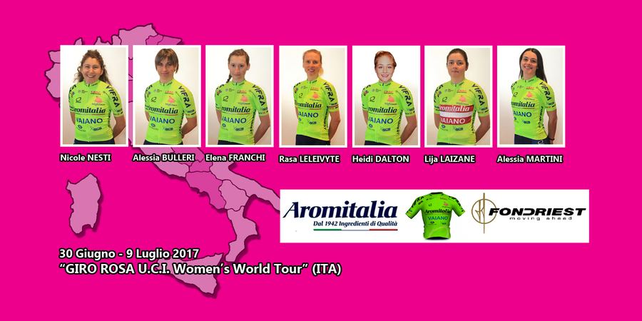 Aromitalia – Vaiano – Fondriest: ecco le 7 convocate per il “Giro Rosa U.C.I. WWT”